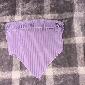 Purple Pleated Bandana